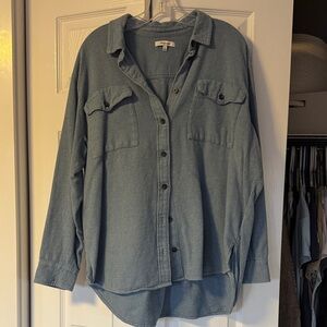 Madewell Blue Flannel Button-Up Shirt